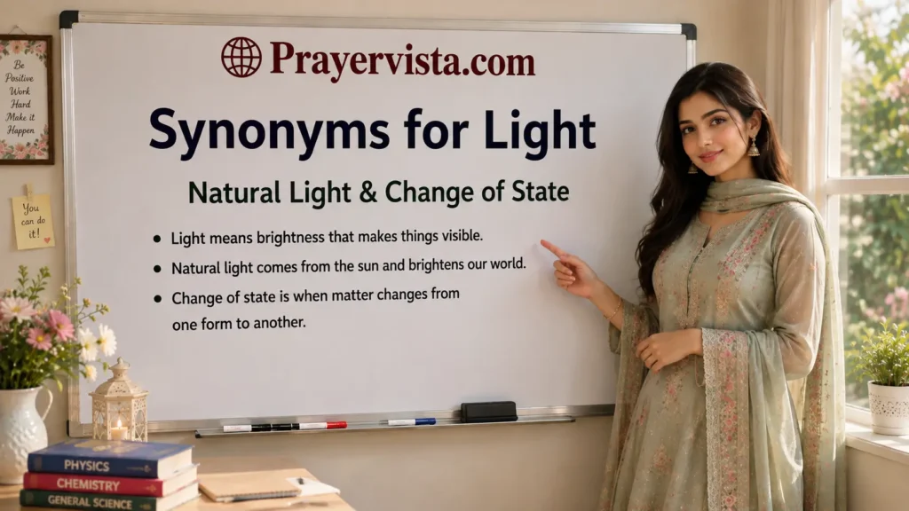 Synonyms for Light Natural Light & Change of State