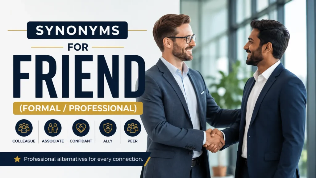 Synonyms for Friend (Formal / Professional)