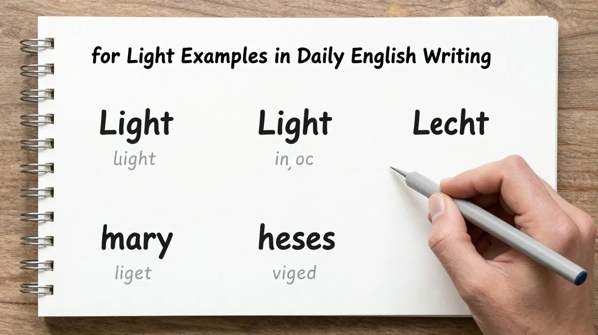 synonyms for light examples