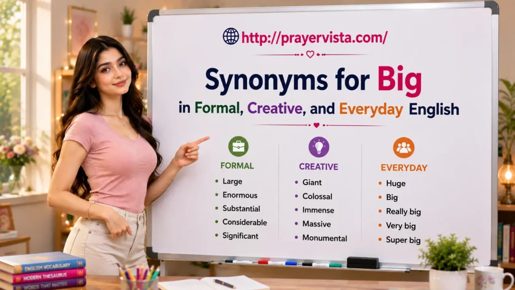 Synonyms for Big in Formal, Creative, and Everyday English