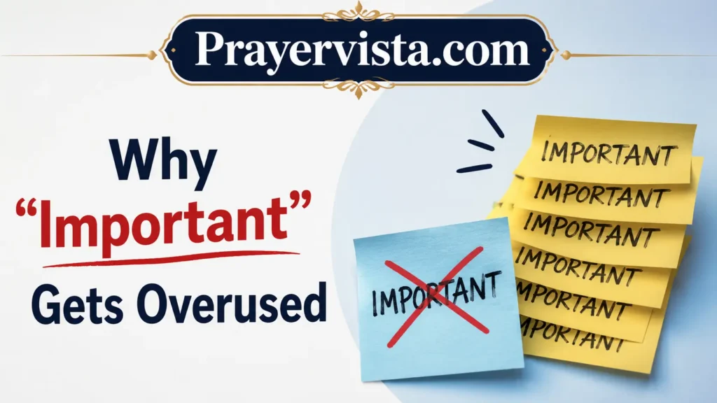 Why "Important" Gets Overused
