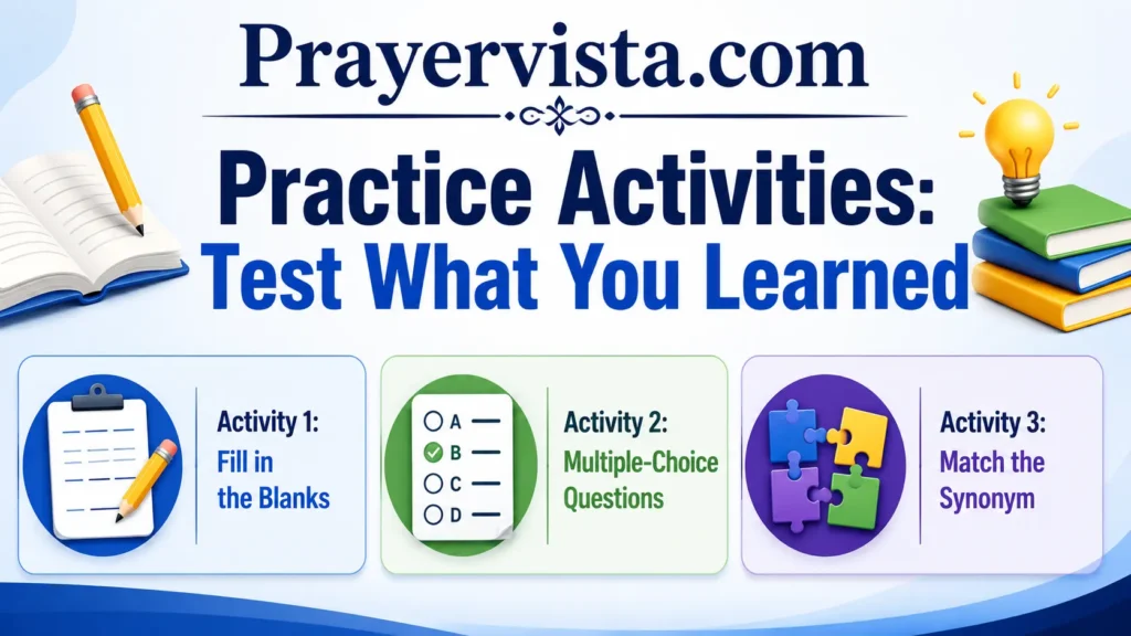Practice Activities: Test What You Learned