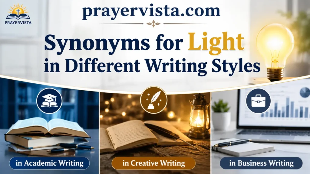 Synonyms for Light in Different Writing Styles