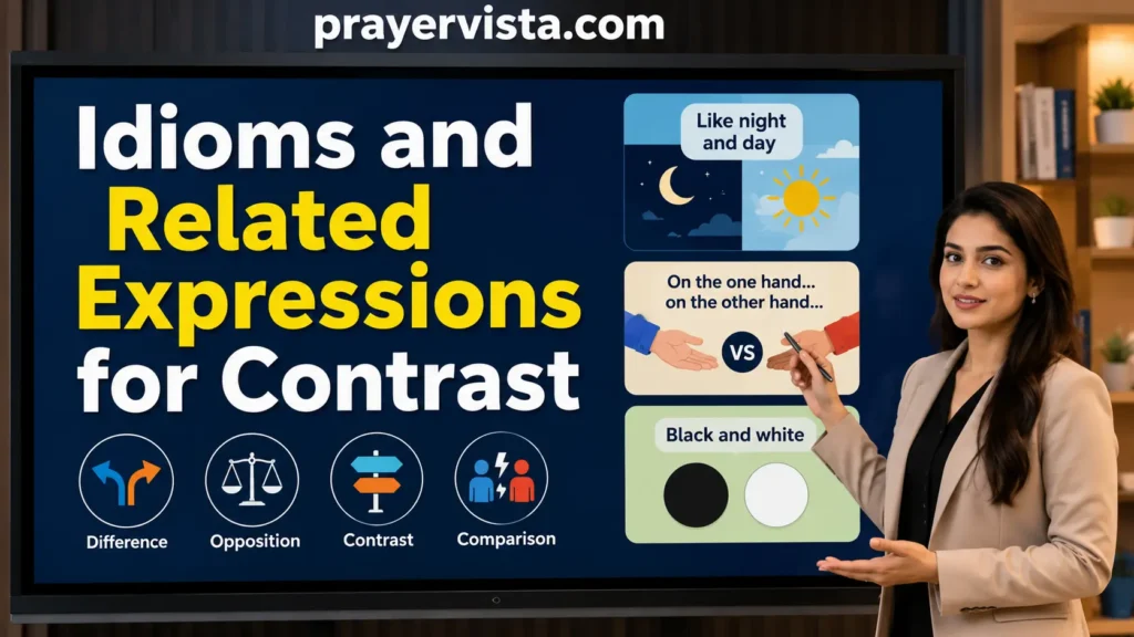 Idioms and Related Expressions for Contrast