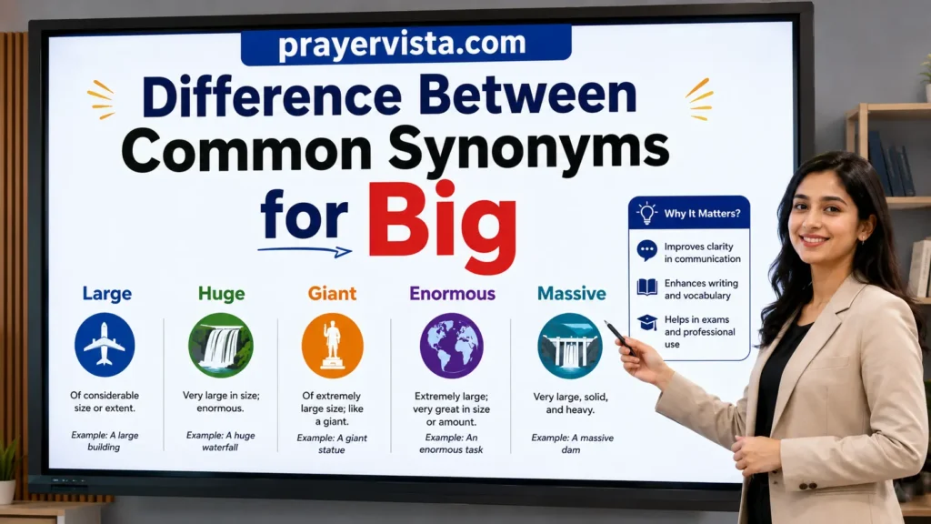 Difference Between Common Synonyms for Big