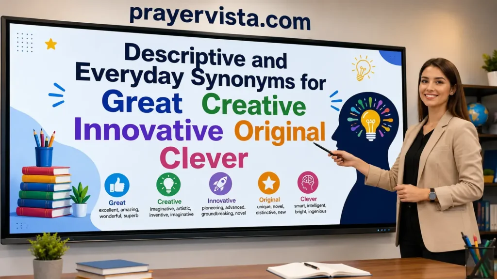 Descriptive and Everyday Synonyms for Great