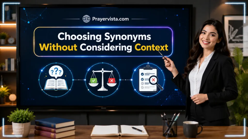 Choosing Synonyms Without Considering Context