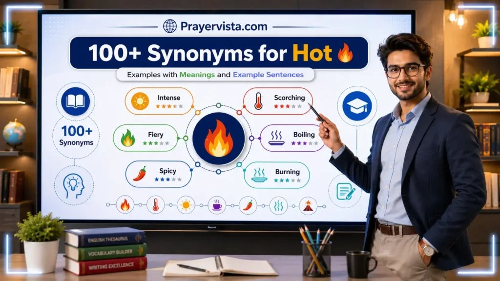 100+ Synonyms for Hot Examples with Meanings and Example Sentences