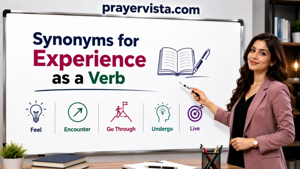 Synonyms for Experience as a Verb