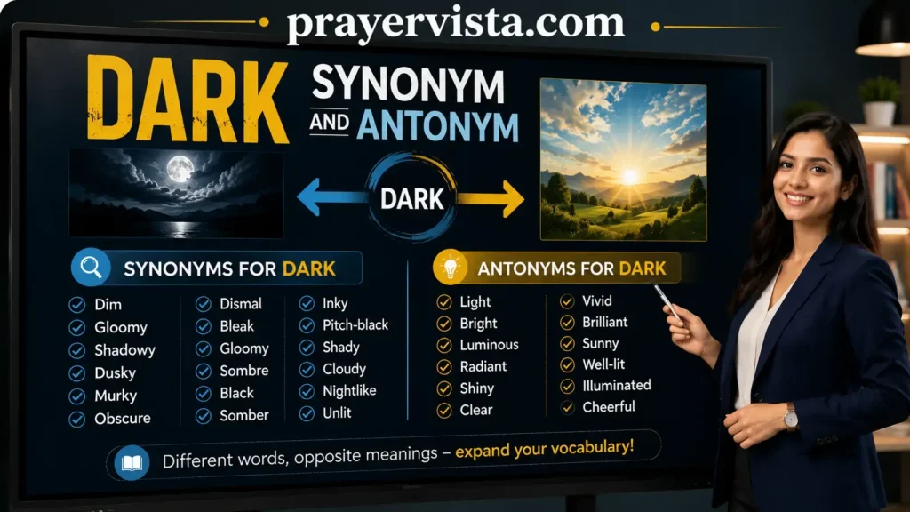 Dark Synonym and Antonym