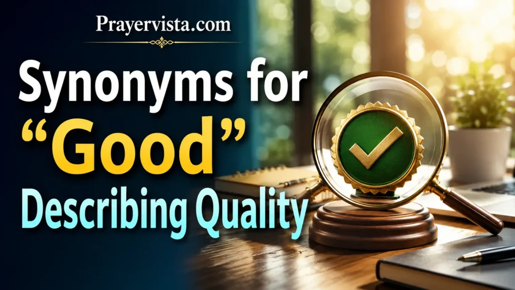 Synonyms for "Good" Describing Quality
