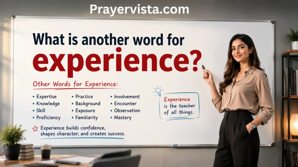 What is another word for experience