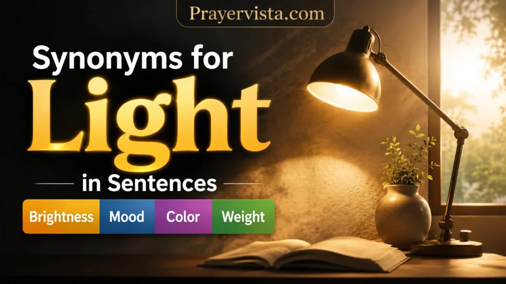 Synonyms for Light in Sentences