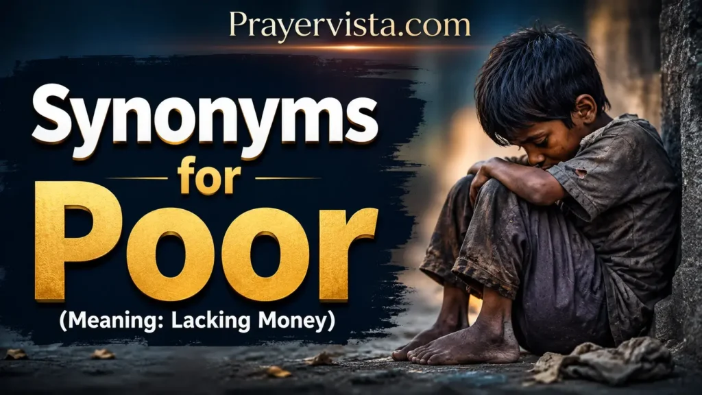 Synonyms for Poor (Meaning: Lacking Money)
