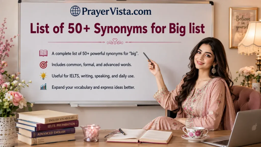 List of 50+ Synonyms for Big list