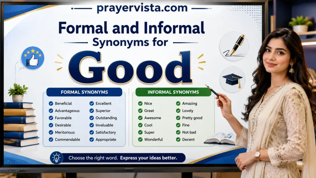 Formal and Informal Synonyms for Good