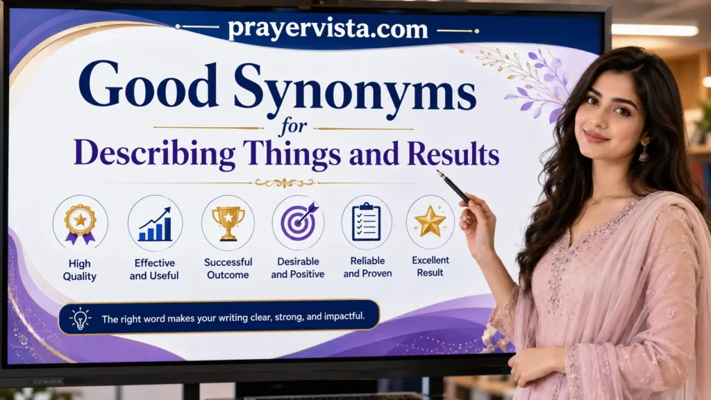 Good Synonyms for Describing Things and Results