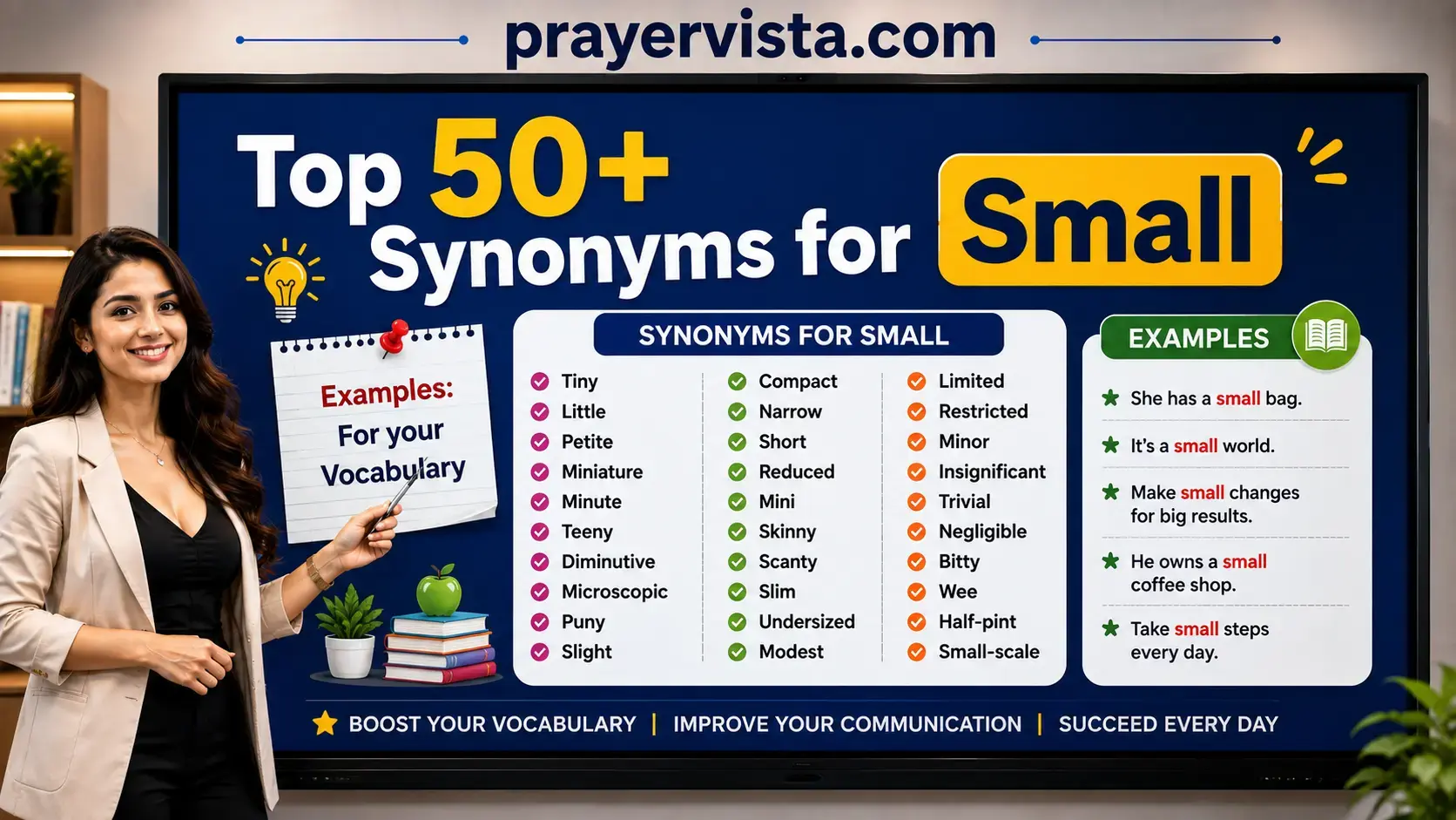 Synonyms for Small Examples