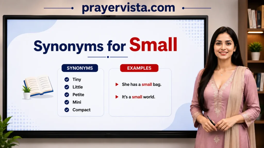 Synonyms for Small Examples in English