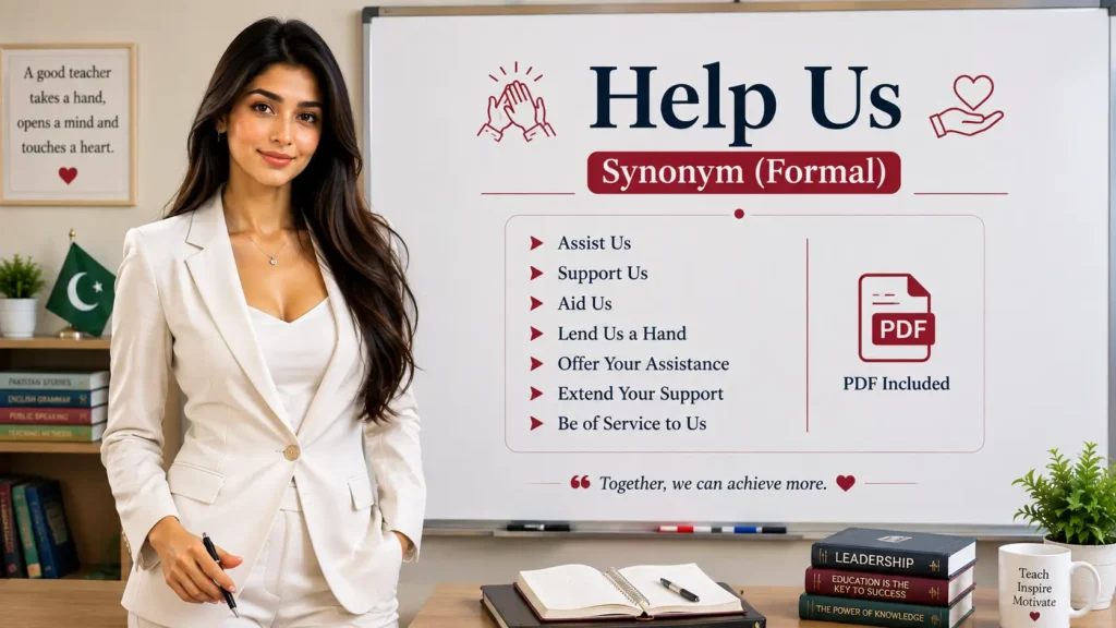 Help Us Synonym Formal