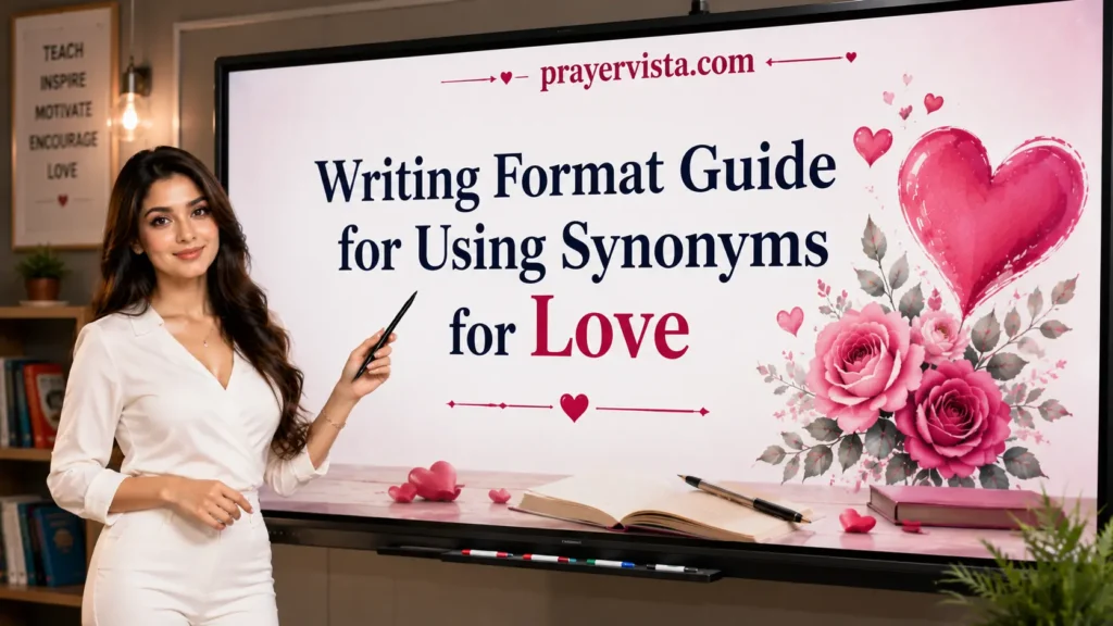 Writing Format Guide for Using Synonyms for Love
