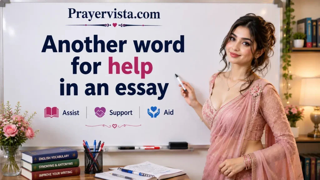 Another word for help in an essay