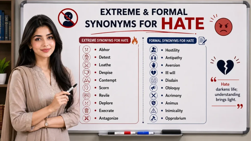 Extreme & Formal Synonyms for Hate