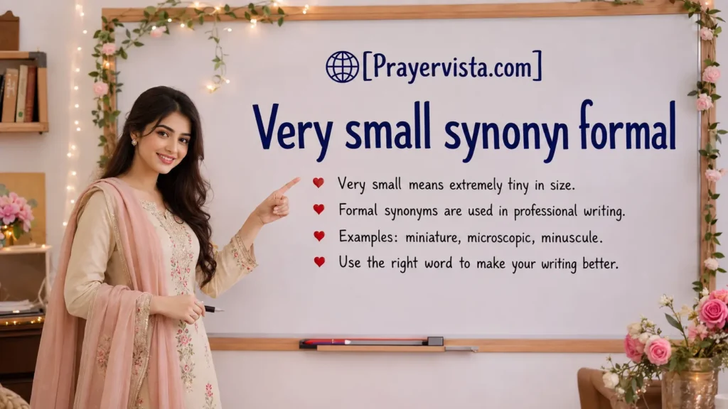 Very small synonym formal