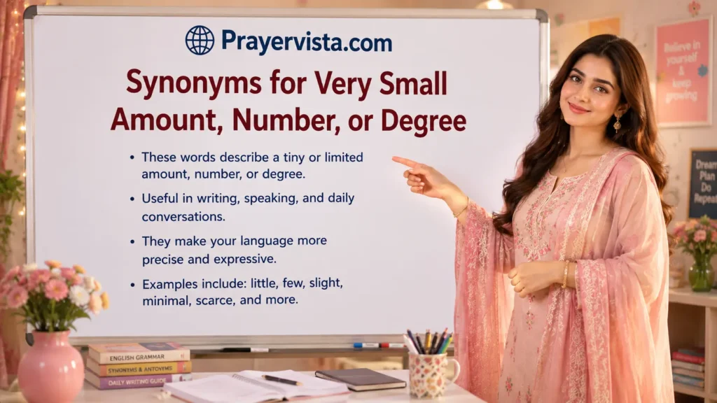 Synonyms for Very Small Amount, Number, or Degree