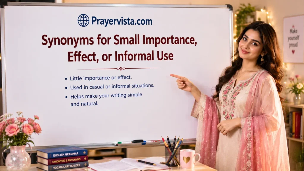Synonyms for Small Importance, Effect, or Informal Use